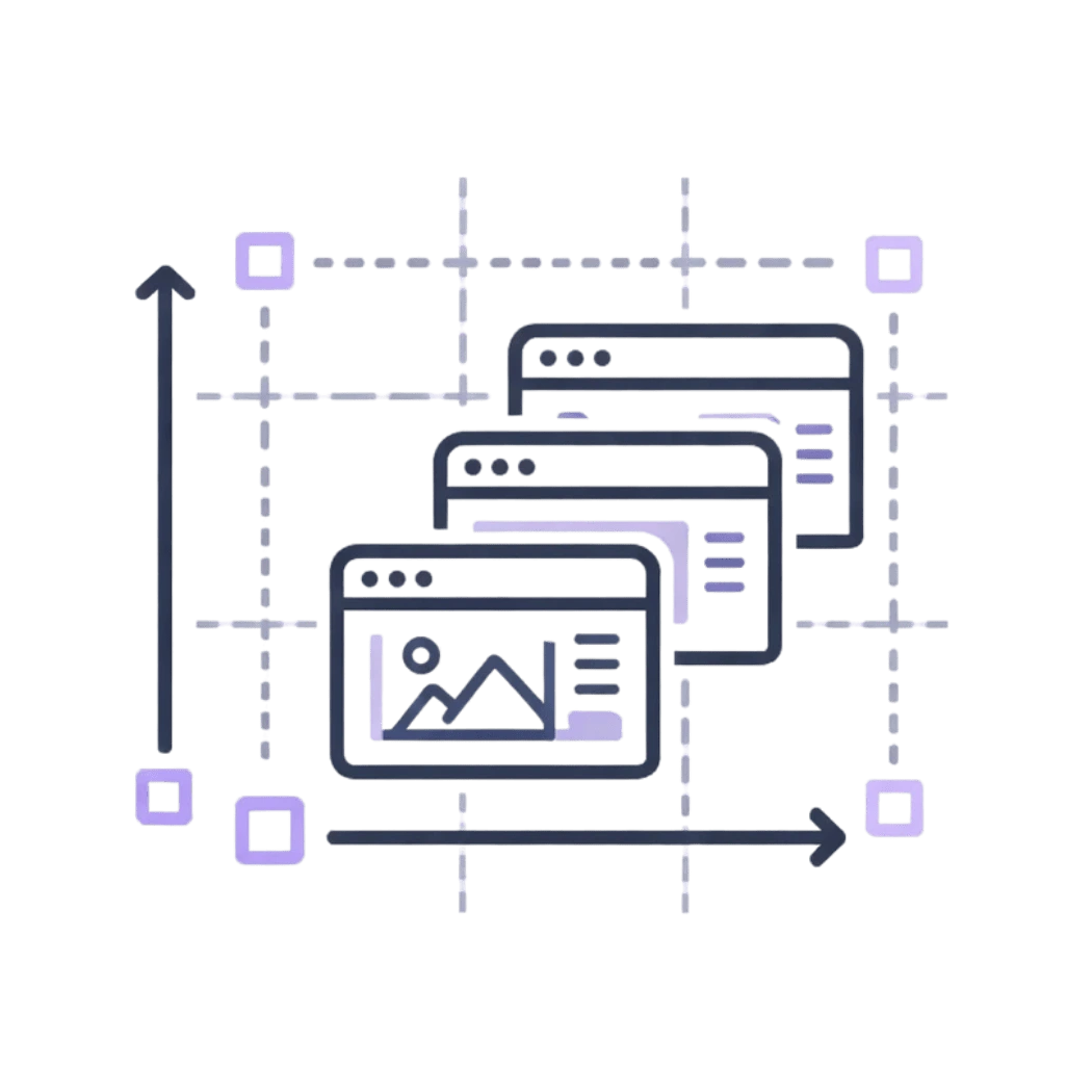 Scalable visual structure